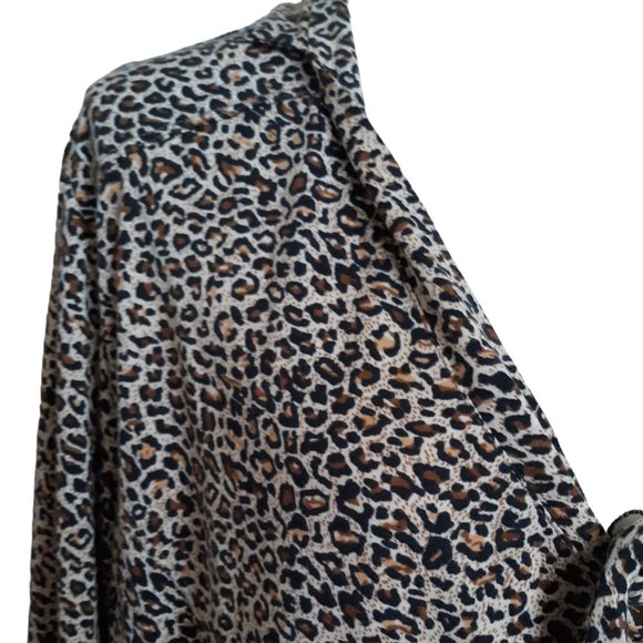 Suzanne Betro Tie Front V-Neck Long Sleeve Tunic Plus Size 4X - Picture 5 of 7